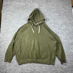 Buffalo David Bitton Hoodie Mens 2XL Green Cotton Fleece Long Sleeve Training